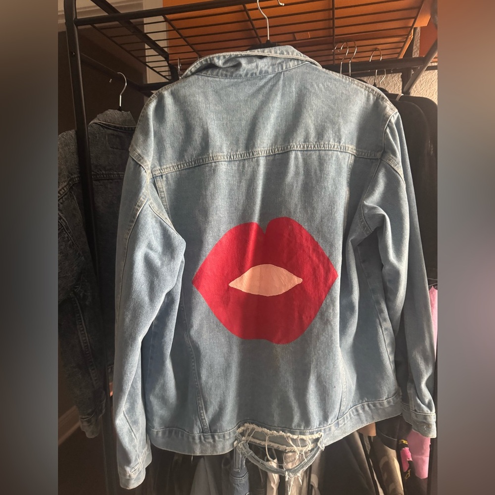 Custom Distressed Jean Jacket